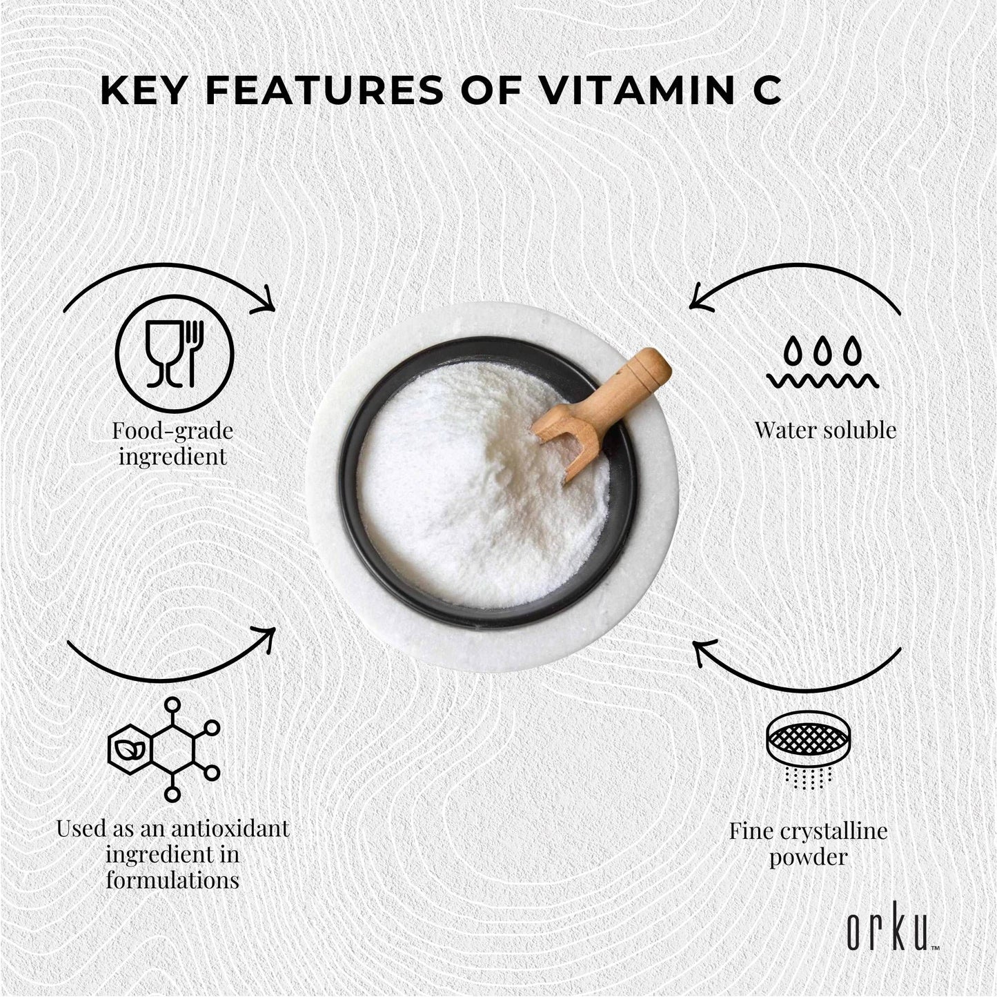 5Kg Vitamin C Powder in Tub L-Ascorbic Acid Pure Pharmaceutical Grade Supplement