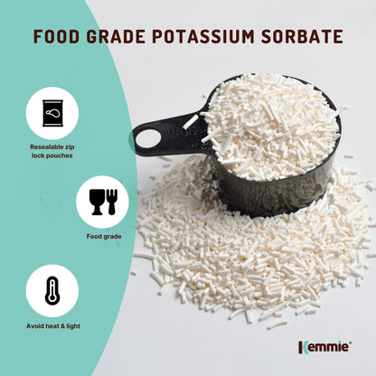Kemmie 50g Potassium Sorbate Food Grade Granules Preservative E202 Cosmetic Brew