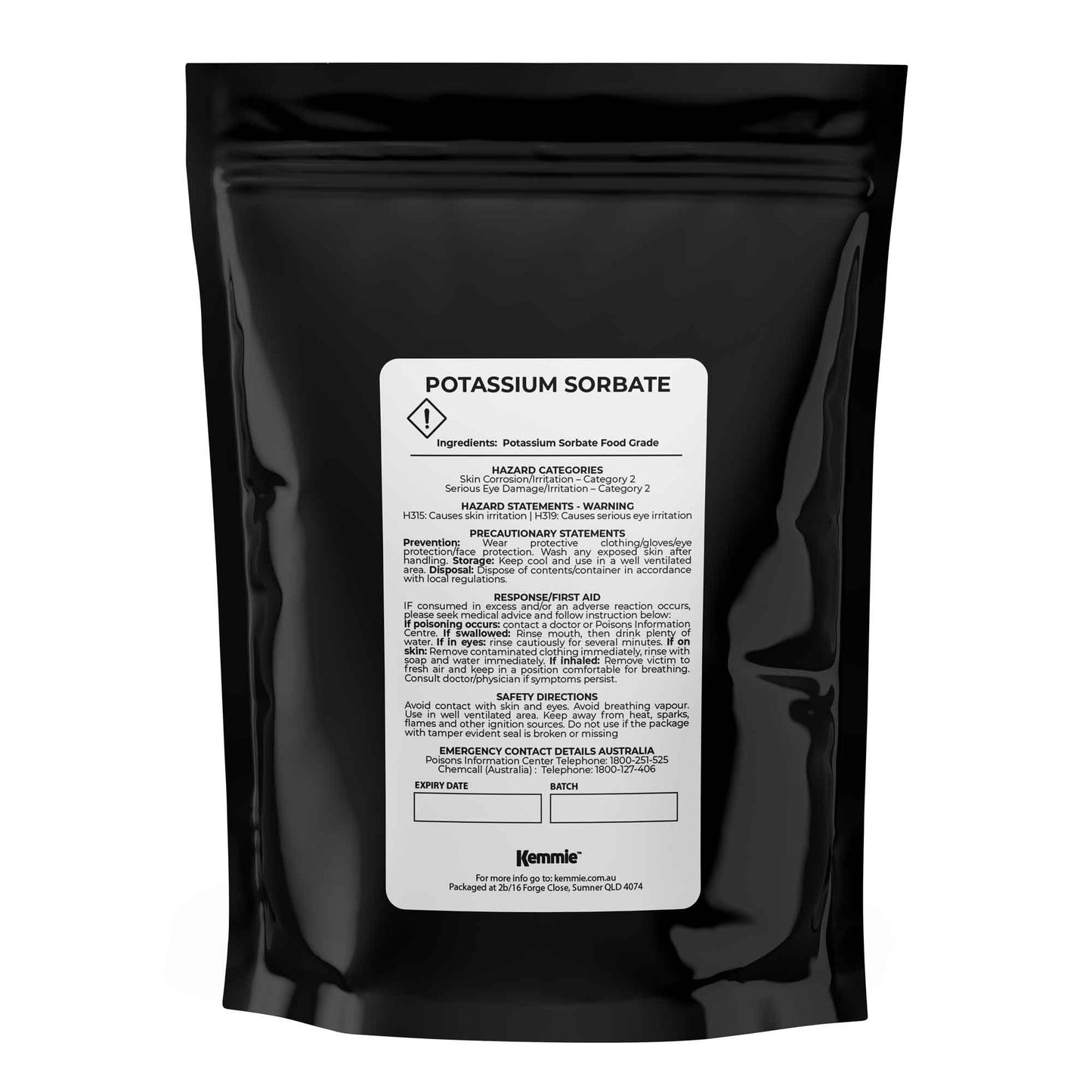 Kemmie 2Kg Potassium Sorbate Food Grade Granules Preservative E202 Cosmetic