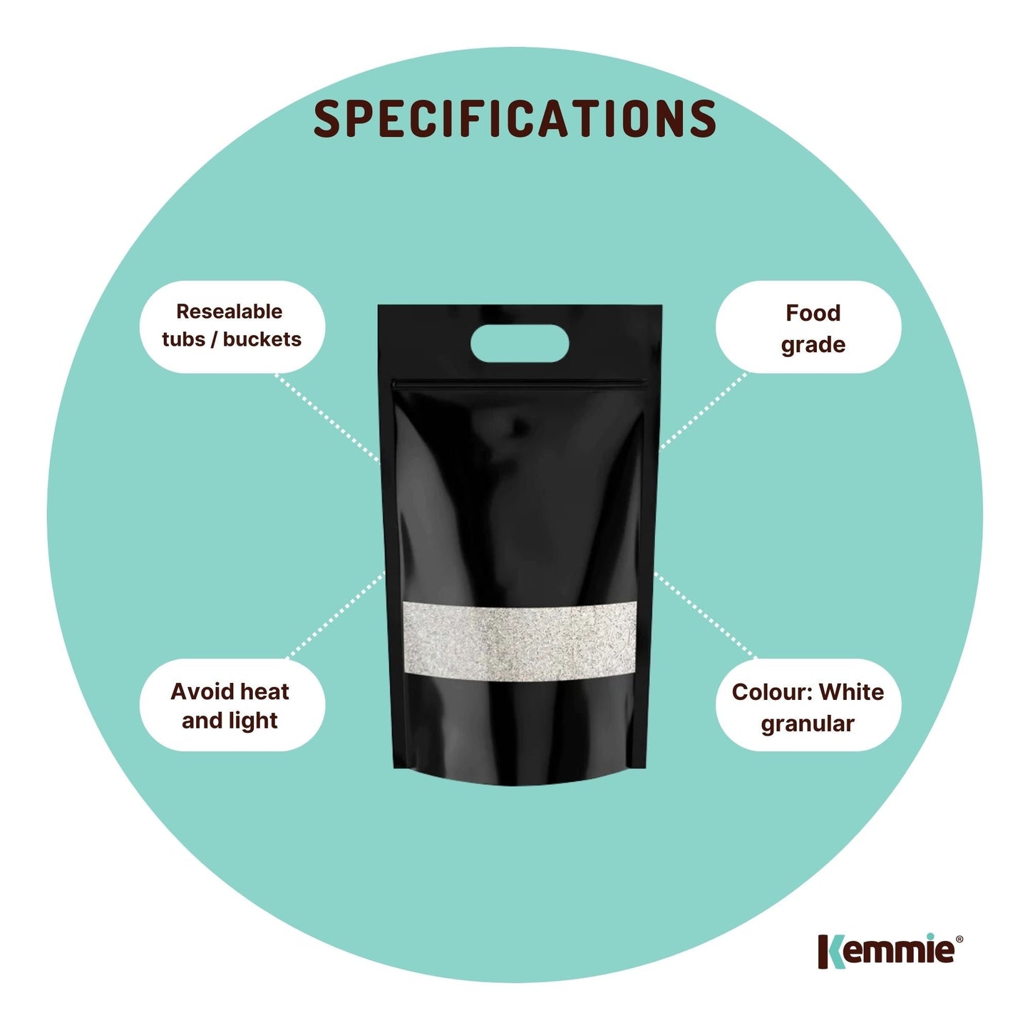 Kemmie Bulk 10Kg Potassium Sorbate Food Grade Granules Preservative E202