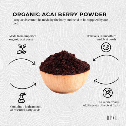 Bulk 10Kg Acai Powder 100% Organic - Superfood Amazon Berries
