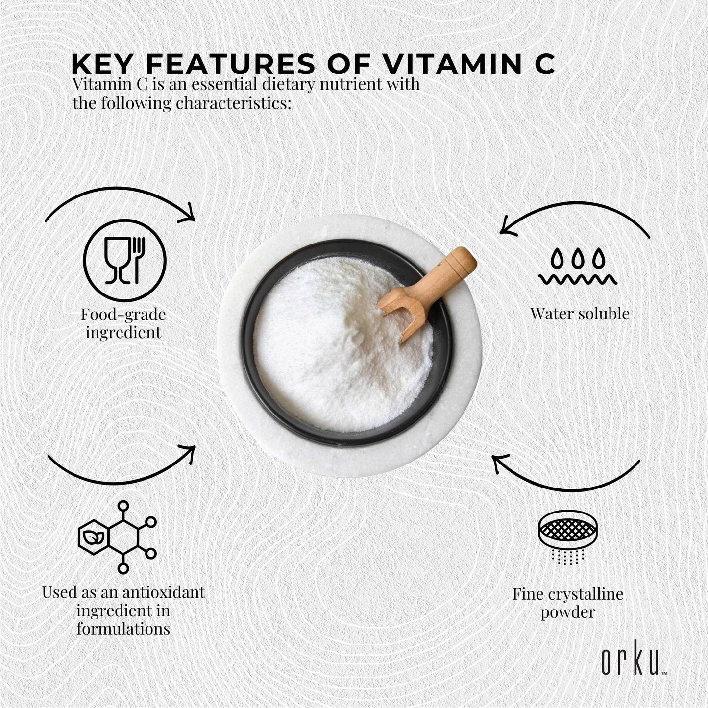 Bulk 10Kg Vitamin C Powder L-Ascorbic Acid Pure Pharmaceutical Grade Supplement