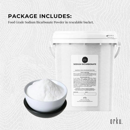 Orku 1.3Kg Sodium Bicarbonate Food Grade Tub Baking Soda Aluminium Free Powder