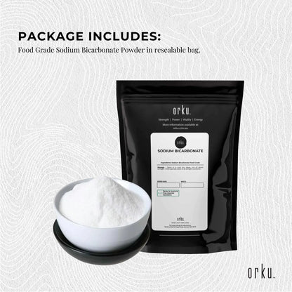 Orku 400g Sodium Bicarbonate Food Grade Baking Soda Aluminium Free NaHCO3 Powder