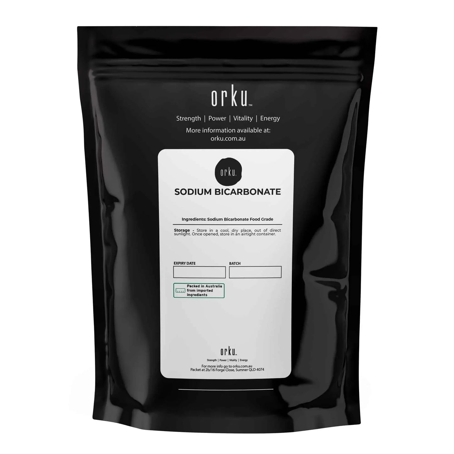 Orku 2Kg Sodium Bicarbonate Food Grade Baking Soda Aluminium Free NaHCO3 Powder