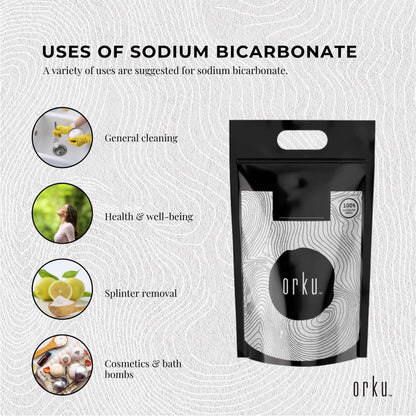 Orku Bulk 10Kg Sodium Bicarbonate Food Grade Baking Soda Aluminium Free Powder