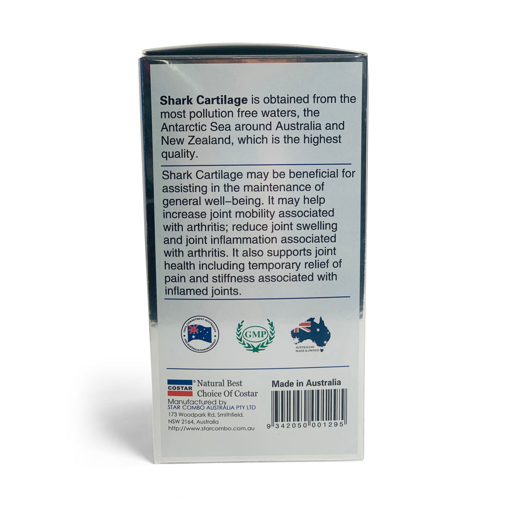 365x 750mg Shark Cartilage Caps Costar Joint Anti Inflammatory Supplement