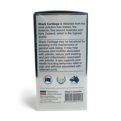 365x 750mg Shark Cartilage Caps Costar Joint Anti Inflammatory Supplement