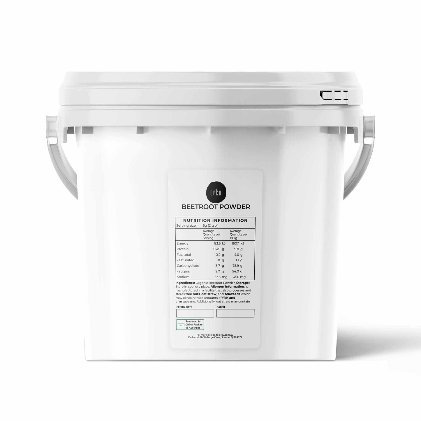 3Kg Organic Beetroot Powder Bucket Superfood Beet Root Supplement Beta Vulgaris