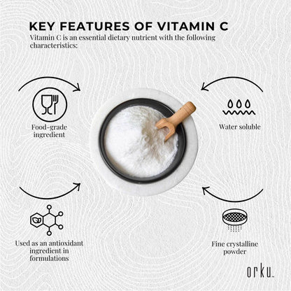 100g Vitamin C Powder L-Ascorbic Acid Pure Pharmaceutical Grade Supplement Vit