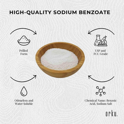 Orku 3.5Kg Sodium Benzoate USP/FCC Grade Prills – E211 Preservative CAS 532-32-1