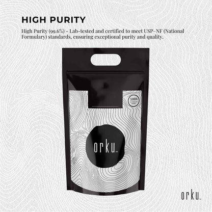 Orku 5kg Myo Inositol Powder - Pharmaceutical-Grade Pure Unflavoured Supplement