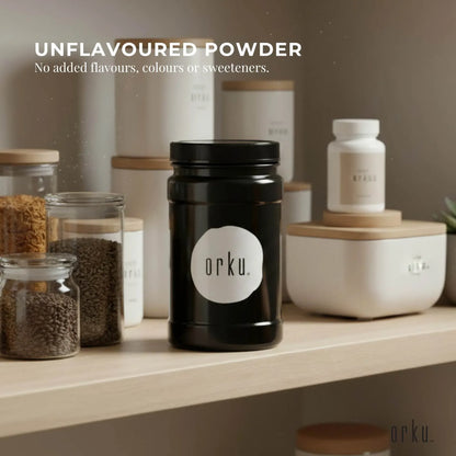 Orku 1Kg Magnesium Bisglycinate Powder Unflavoured Chelated Biglycinate - Jar