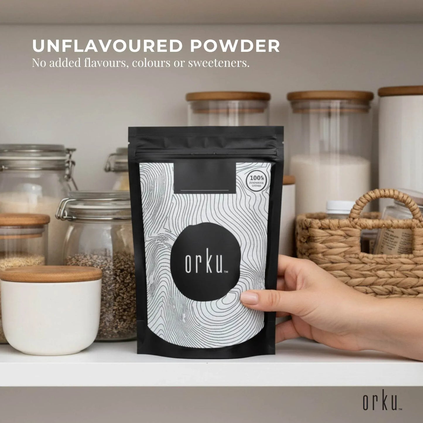 Orku 1Kg Magnesium Bisglycinate Powder Unflavoured Chelated Biglycinate