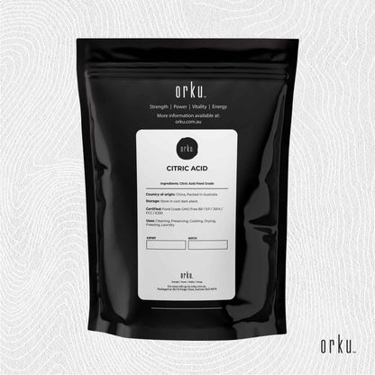 Orku 200g Citric Acid Powder - Food Grade Non GMO Anhydrous Preservative E330
