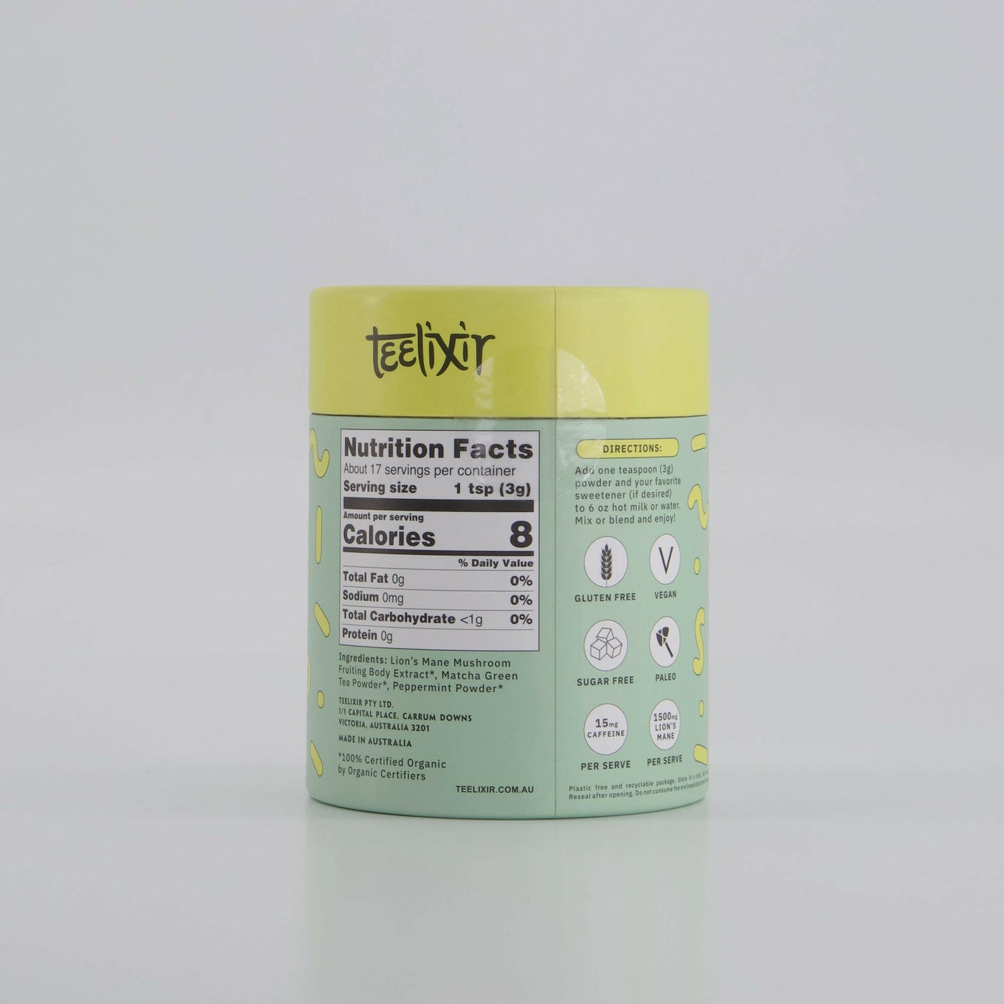 Teelixir Organic Mushroom Matcha Latte 1Kg