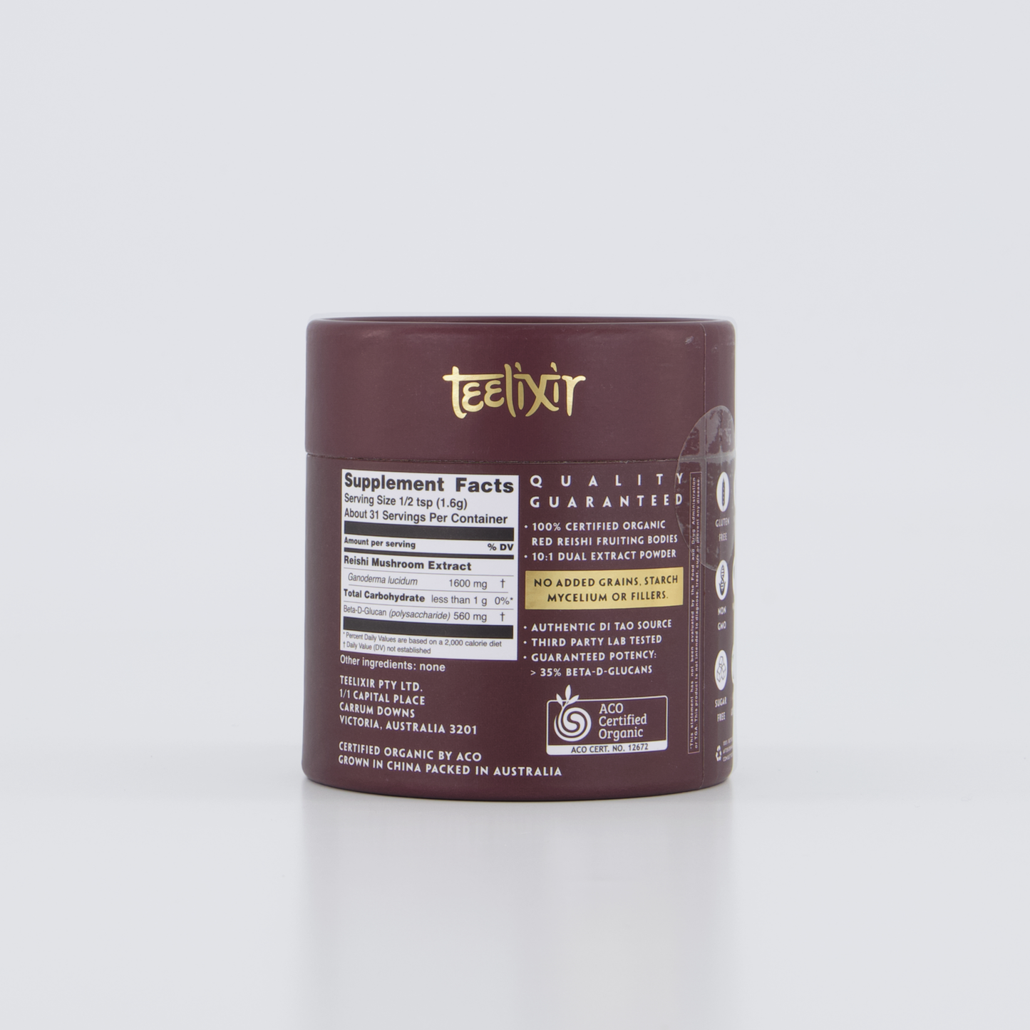 Teelixir Organic Reishi Mushroom 250g
